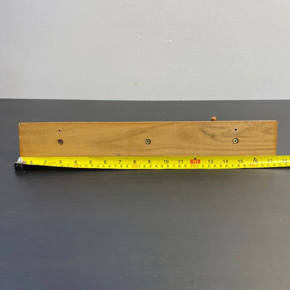 Vintage Wooden Peg Rack, Three Hooks, Wall Hanging Bathroom Hangers, 1960s Home - Picture 6 of 10